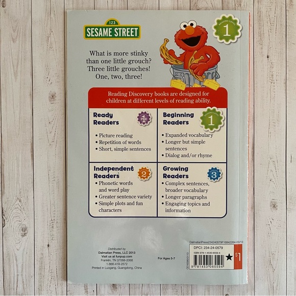 Sesame Street The Three Little Grouches, Reading Level 1, Softcover - Picture 3 of 3